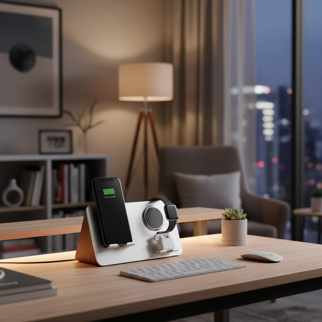 Station de Charge 3-en-1 - Chargez tout avec style!